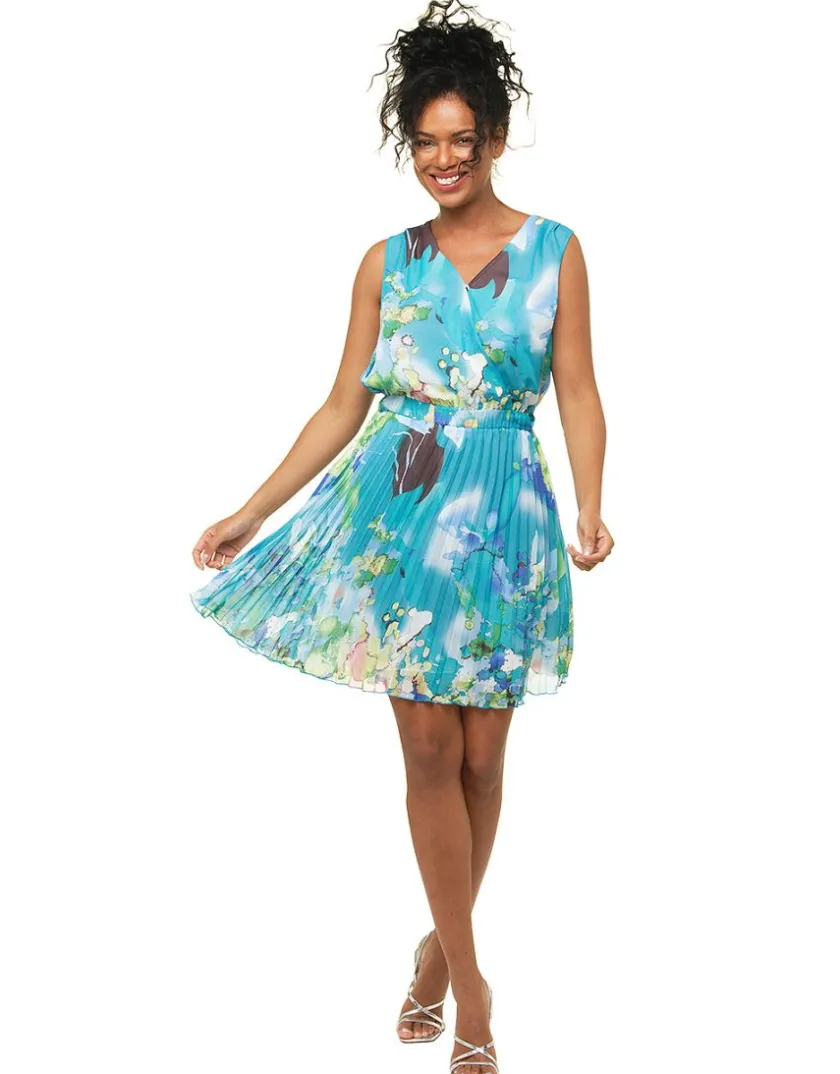 Sale Robe habillée bleu vert Robes|Robes & Jupes