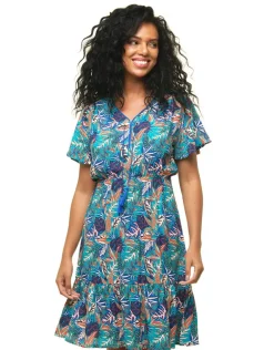 Best Robe imprimé bleu Robes|Robes & Jupes