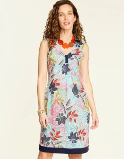 Outlet Robe imprimé bleu rose Robes|Robes & Jupes