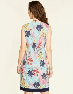 Outlet Robe imprimé bleu rose Robes|Robes & Jupes