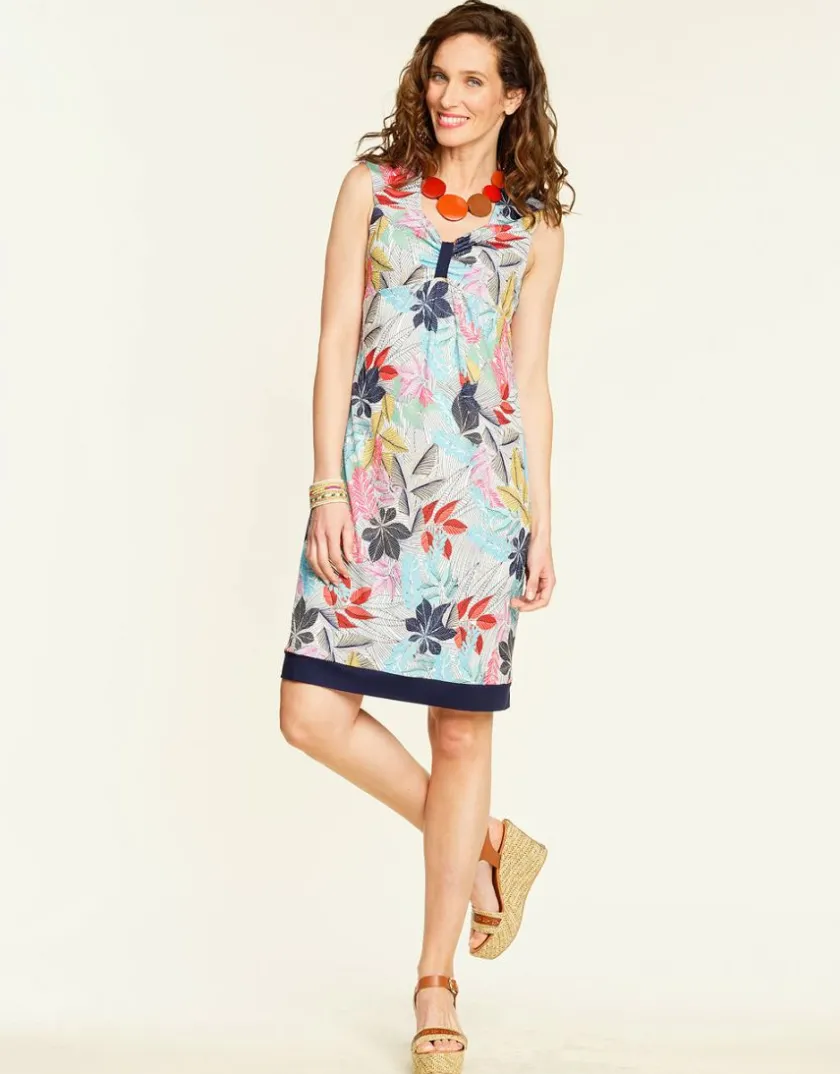 Outlet Robe imprimé bleu rose Robes|Robes & Jupes