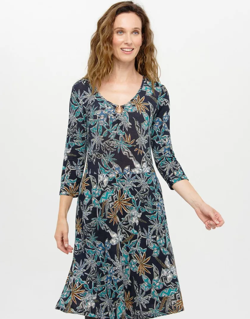 Sale Robe imprimée bleue Robes|Robes & Jupes