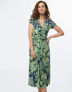 Sale Robe longue imprimé bleu Robes|Robes & Jupes