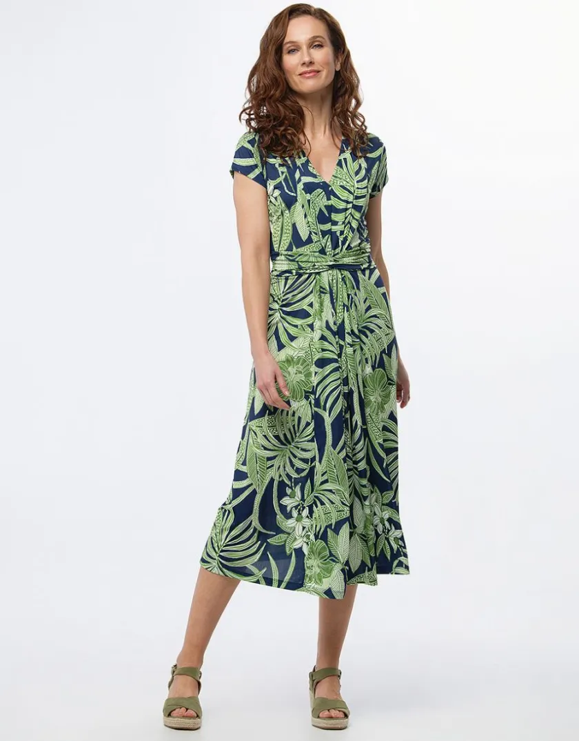 Sale Robe longue imprimé bleu Robes|Robes & Jupes
