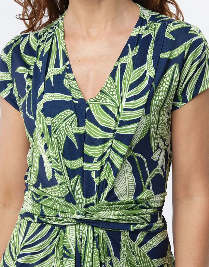 Sale Robe longue imprimé bleu Robes|Robes & Jupes