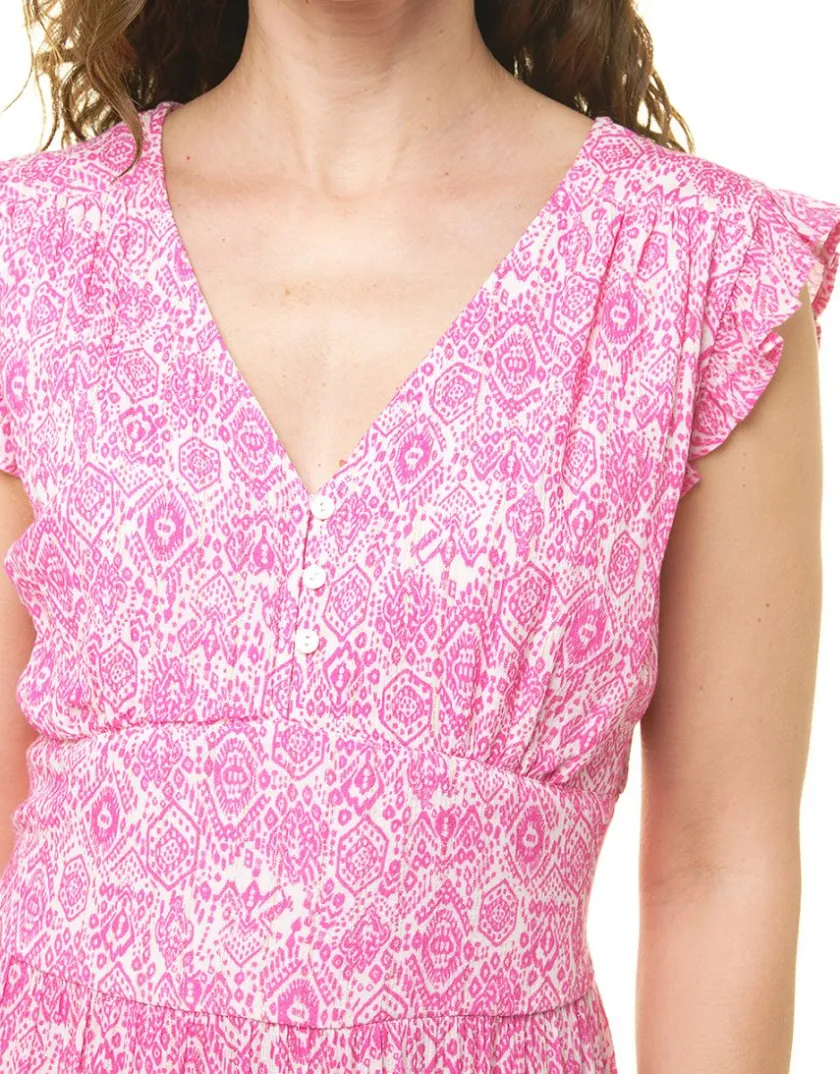 Outlet Robe longue rose Robes|Robes & Jupes