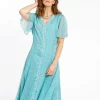 Sale Robe longue turquoise Robes|Robes & Jupes