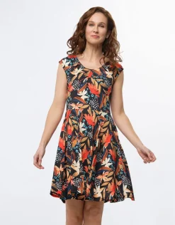Fashion Robe motif fleuri Robes|Robes & Jupes