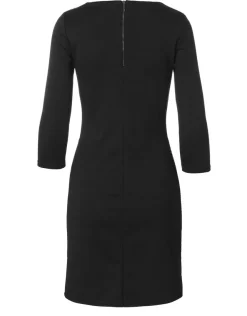 Outlet Robe noire plissée Robes|Robes & Jupes