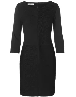 Outlet Robe noire plissée Robes|Robes & Jupes