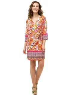 Best Robe orange imprimée Robes|Robes & Jupes