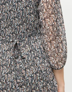 New Robe plissée beige noir Robes|Robes & Jupes