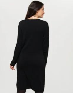 New Robe pull noir détails or Robes|Robes & Jupes