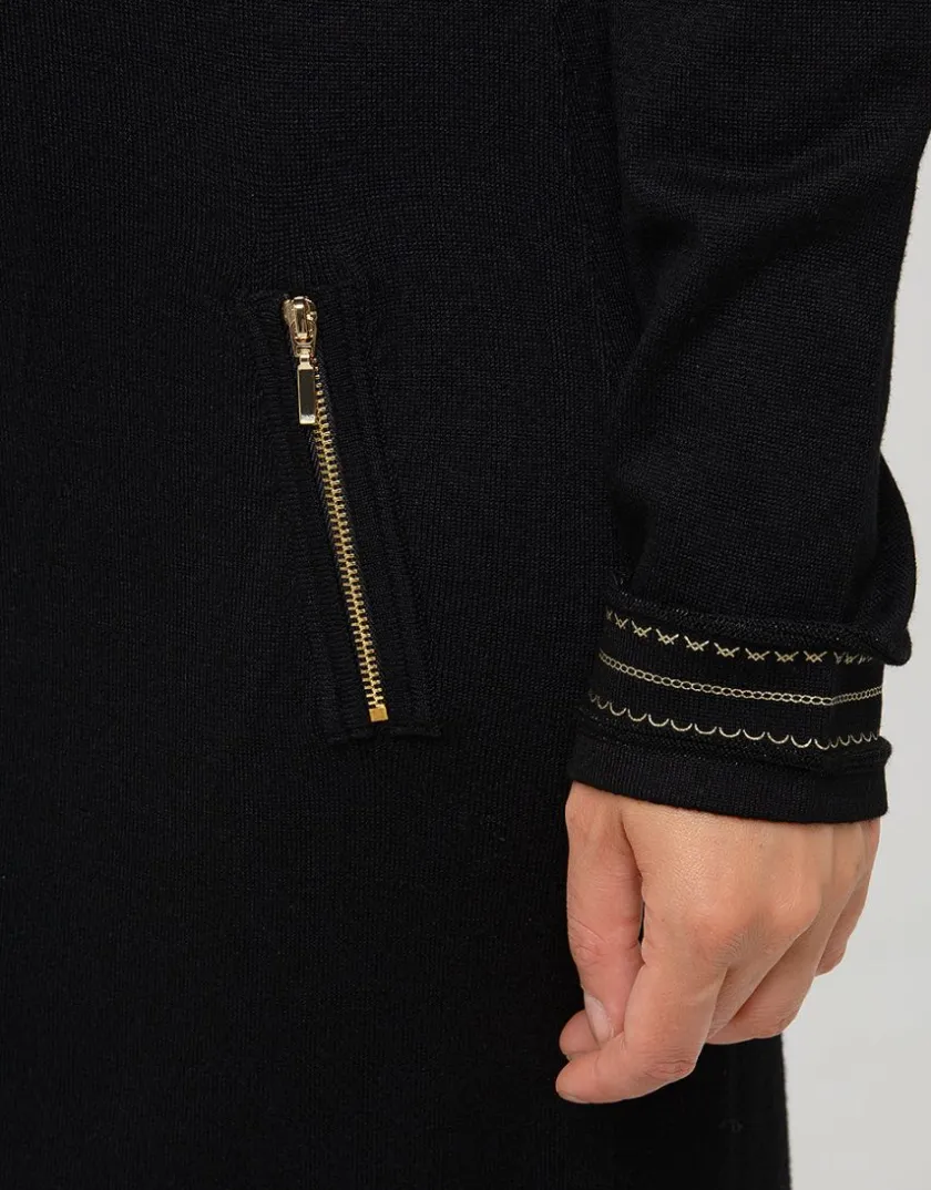 New Robe pull noir détails or Robes|Robes & Jupes