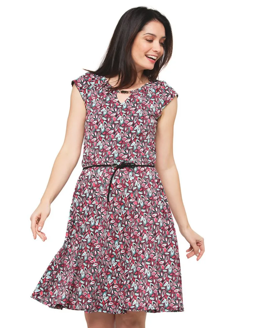 Hot Robe rose imprimée Robes|Robes & Jupes