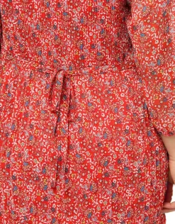 Discount Robe rouge fin plissé Robes|Robes & Jupes
