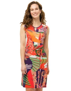 New Robe rouge imprimée Robes|Robes & Jupes