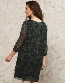 New Robe voile motif kaki Robes|Robes & Jupes