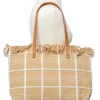 Discount Sac cabas beige frange Maroquinerie|Accessoires