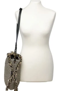 Sale Sac rond paille noir Maroquinerie|Accessoires