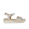 Discount Sandale corde cuir argent GEOX Sandales