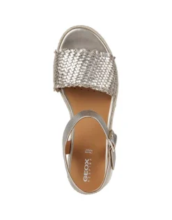 Discount Sandale corde cuir argent GEOX Sandales