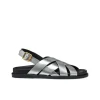 Clearance Sandale plate cuir argent GEOX Sandales