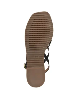 Outlet Sandale plate cuir noir GEOX Sandales