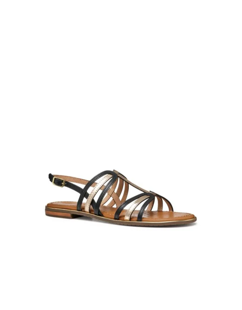 Best Sandale plate noir cuir GEOX Sandales