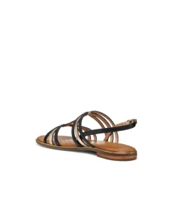 Best Sandale plate noir cuir GEOX Sandales
