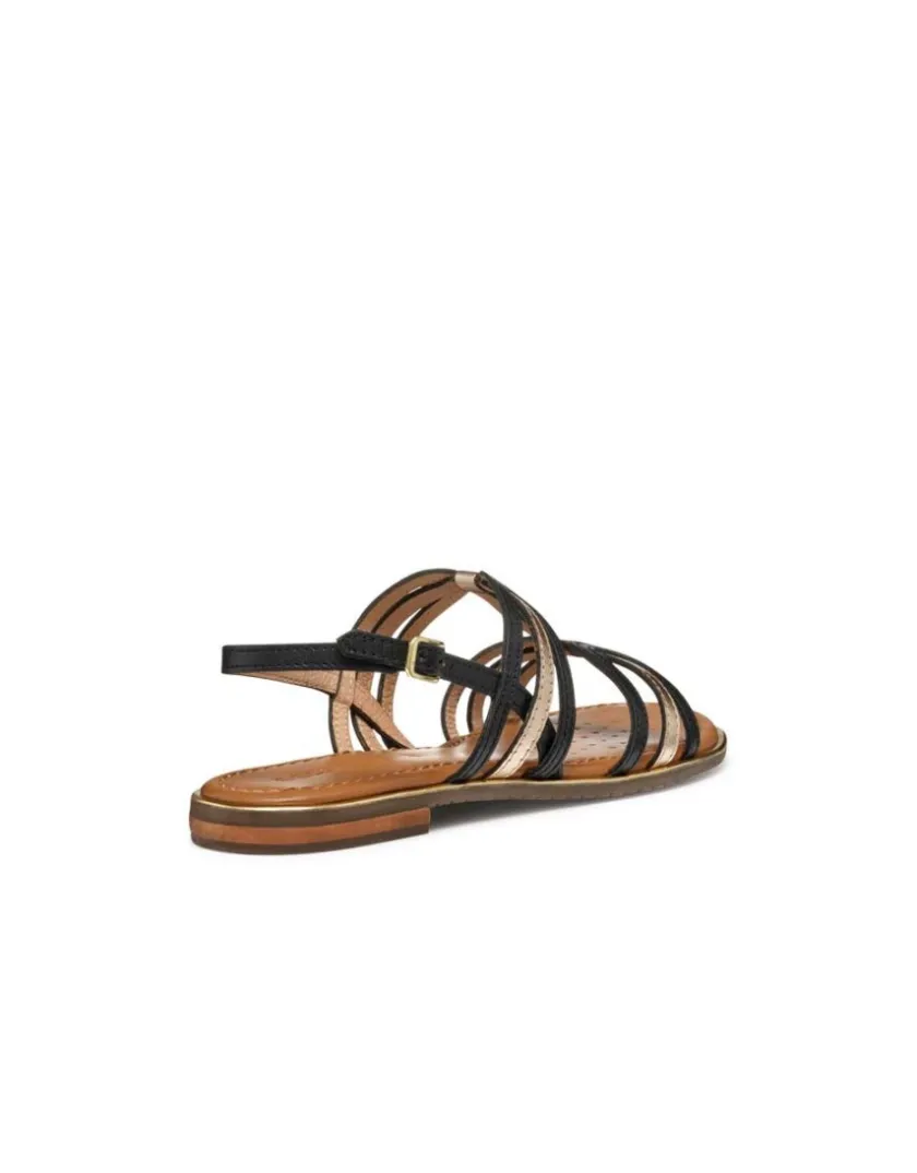 Best Sandale plate noir cuir GEOX Sandales