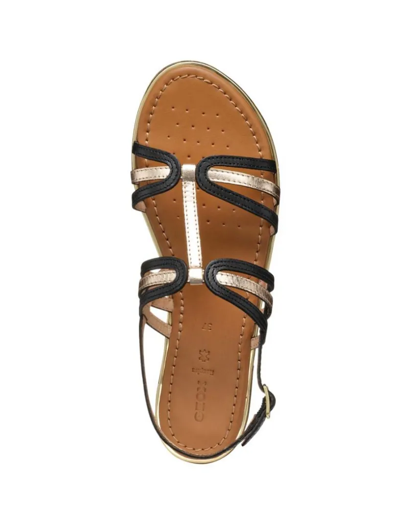 Best Sandale plate noir cuir GEOX Sandales