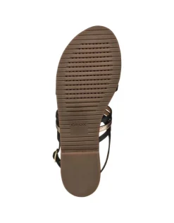 Best Sandale plate noir cuir GEOX Sandales