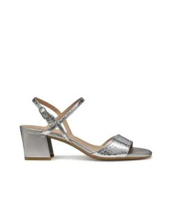 Fashion Sandale talon cuir argent GEOX Sandales