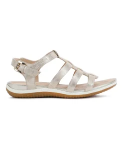 Outlet Sandales cuir beige doré GEOX Sandales