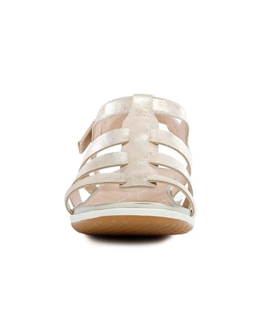 Outlet Sandales cuir beige doré GEOX Sandales