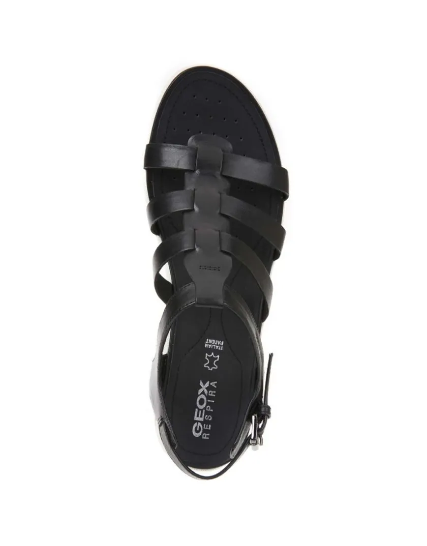 Best Sandales cuir lisse noir GEOX Sandales