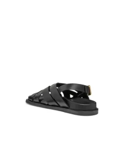 New Sandales plates cuir noir GEOX Sandales
