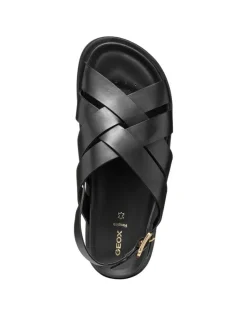 New Sandales plates cuir noir GEOX Sandales