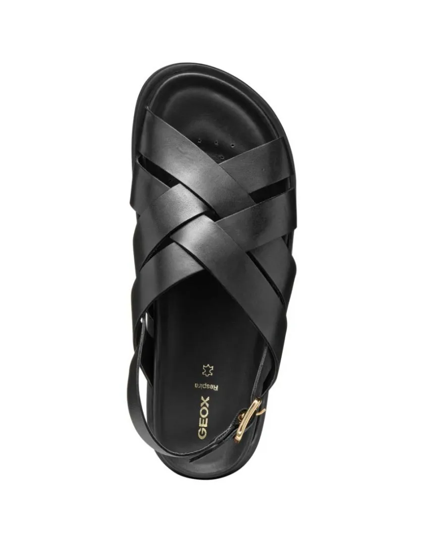 New Sandales plates cuir noir GEOX Sandales