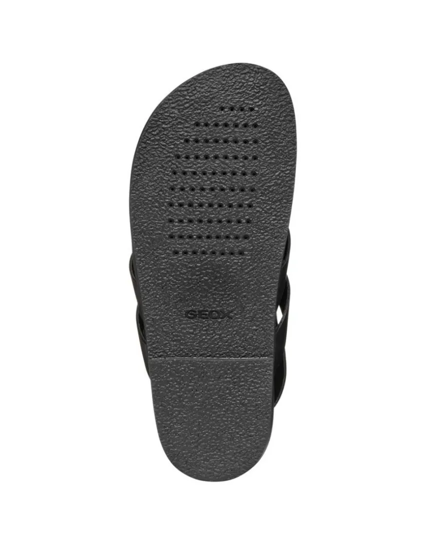 New Sandales plates cuir noir GEOX Sandales