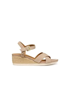 Online Sandales talon cuir beige GEOX Sandales