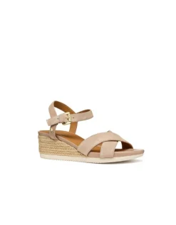 Online Sandales talon cuir beige GEOX Sandales