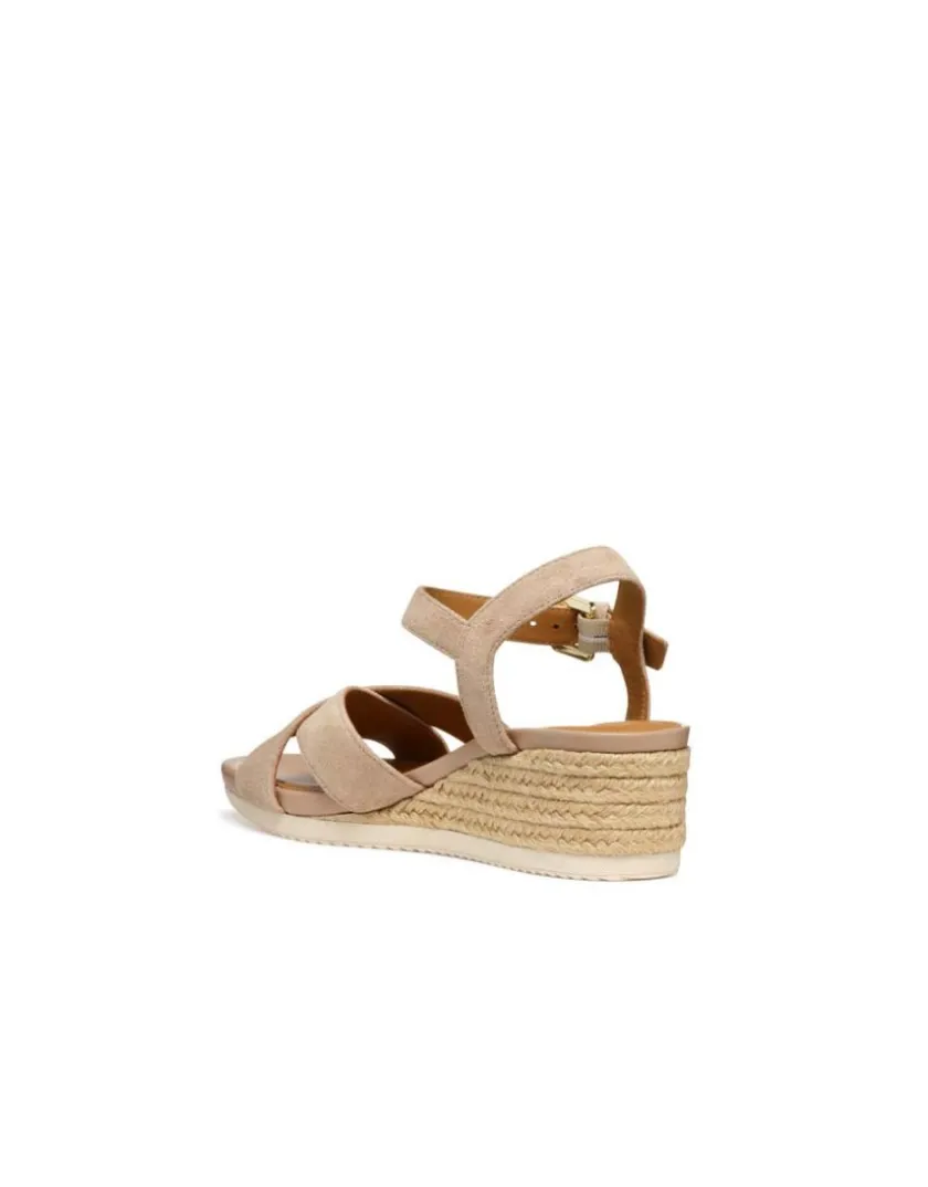 Online Sandales talon cuir beige GEOX Sandales