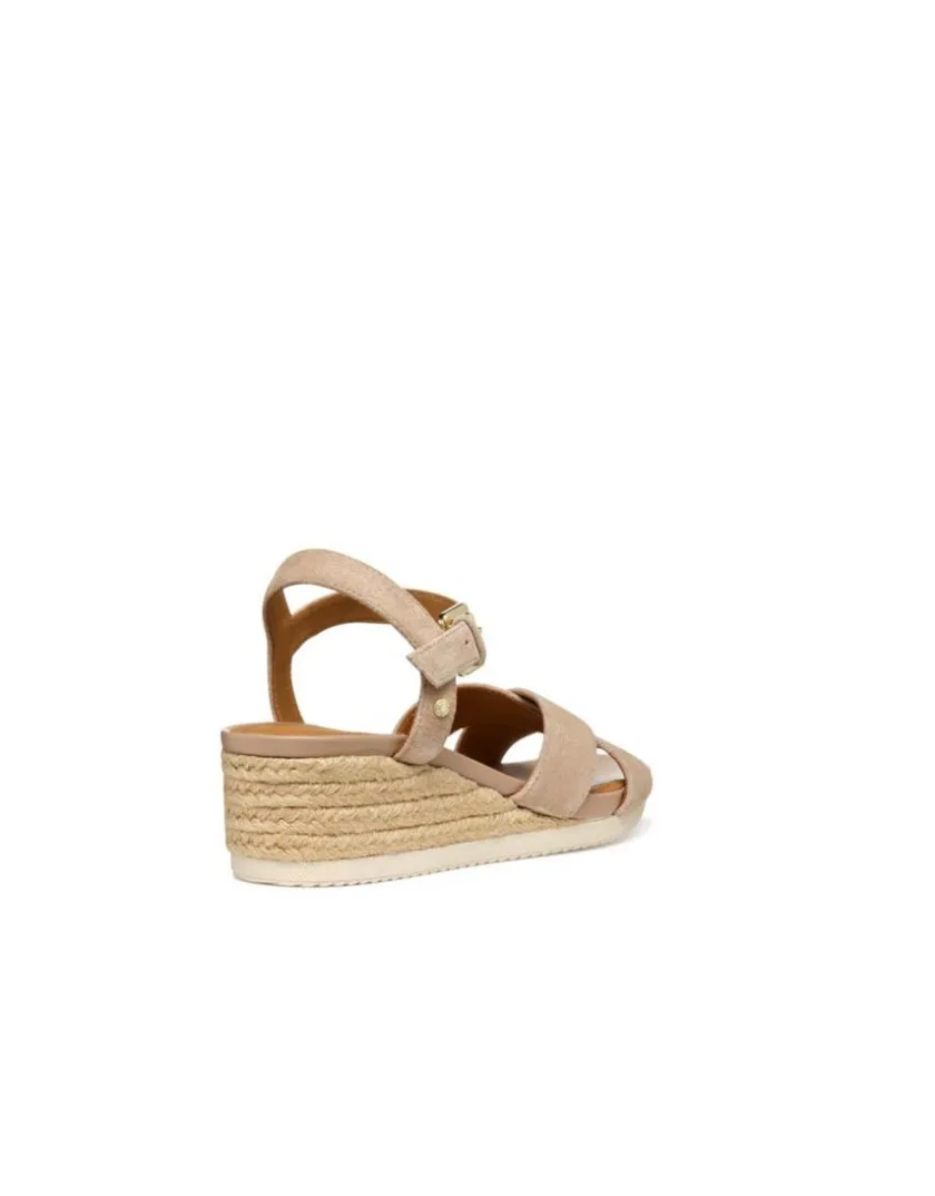 Online Sandales talon cuir beige GEOX Sandales