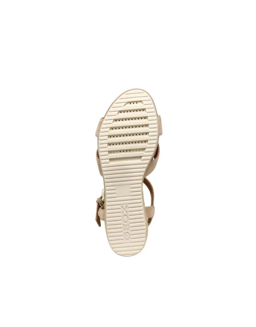 Online Sandales talon cuir beige GEOX Sandales