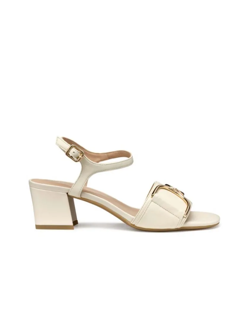 Outlet Sandales talon cuir blanc GEOX Sandales