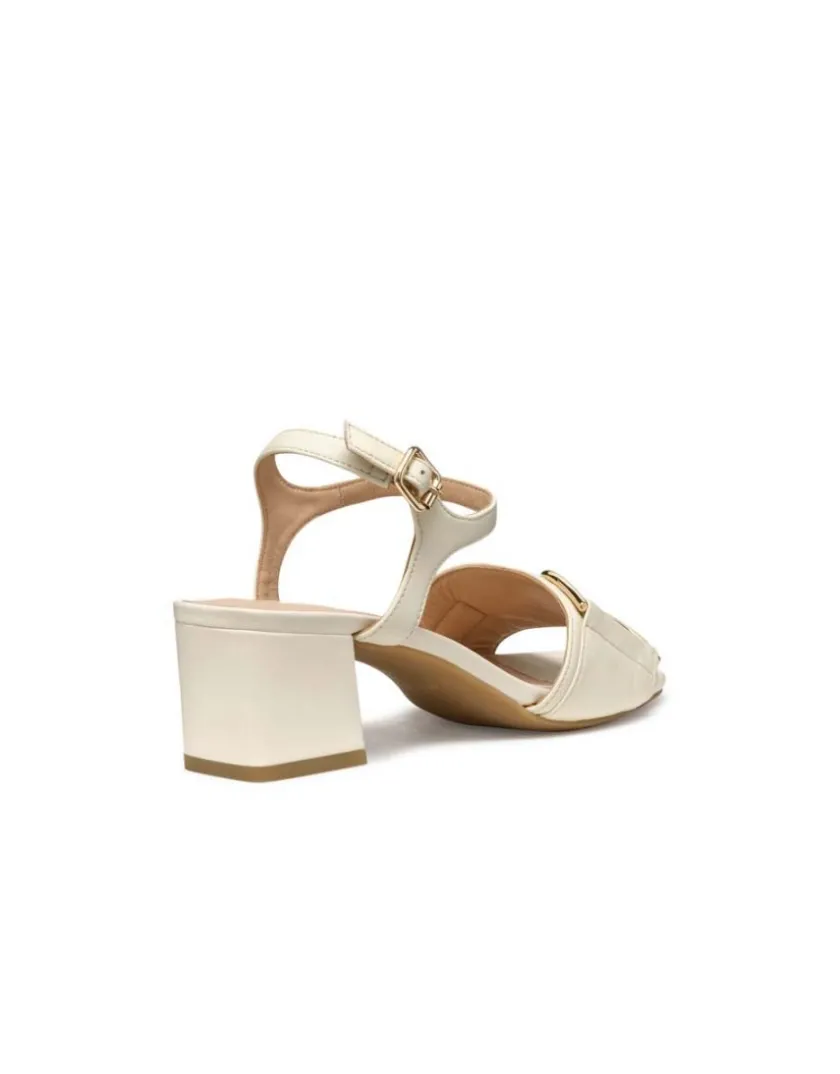 Outlet Sandales talon cuir blanc GEOX Sandales