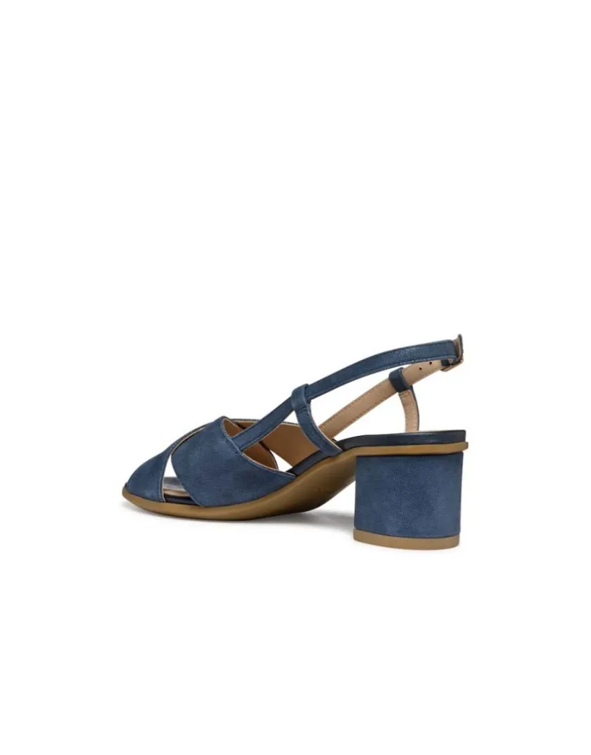 Outlet Sandales talon cuir bleu GEOX Sandales