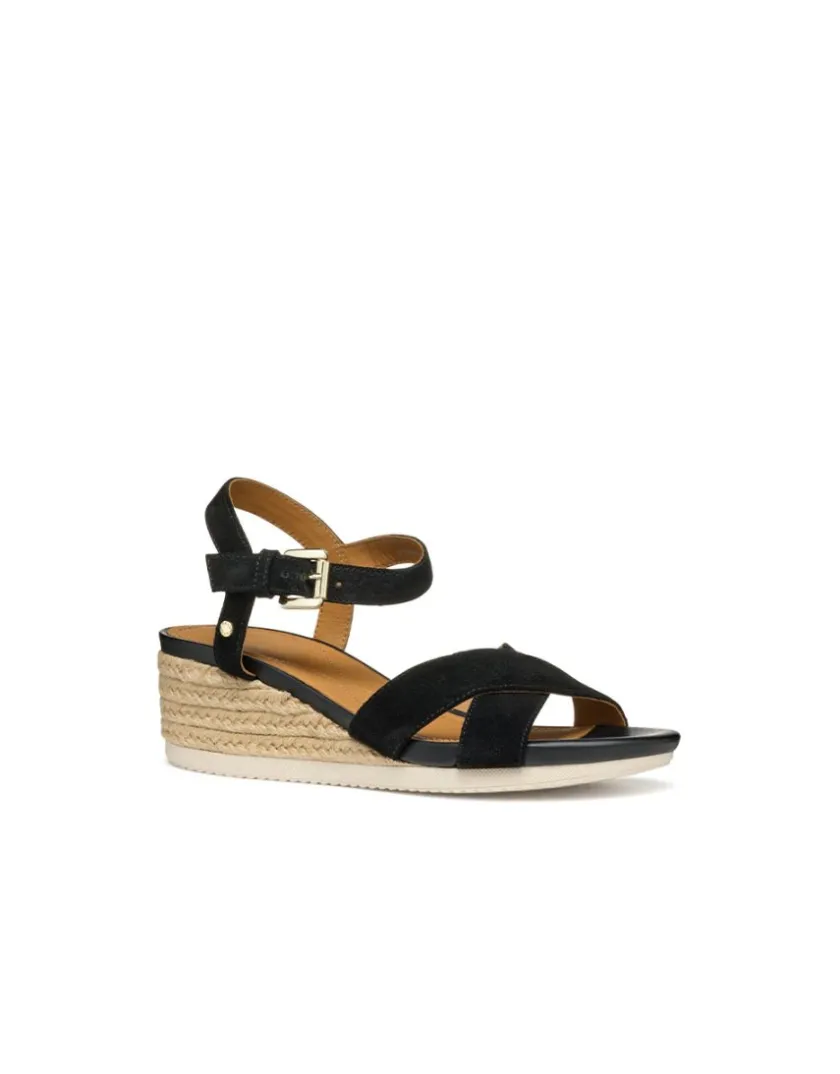 New Sandales talon cuir noir GEOX Sandales